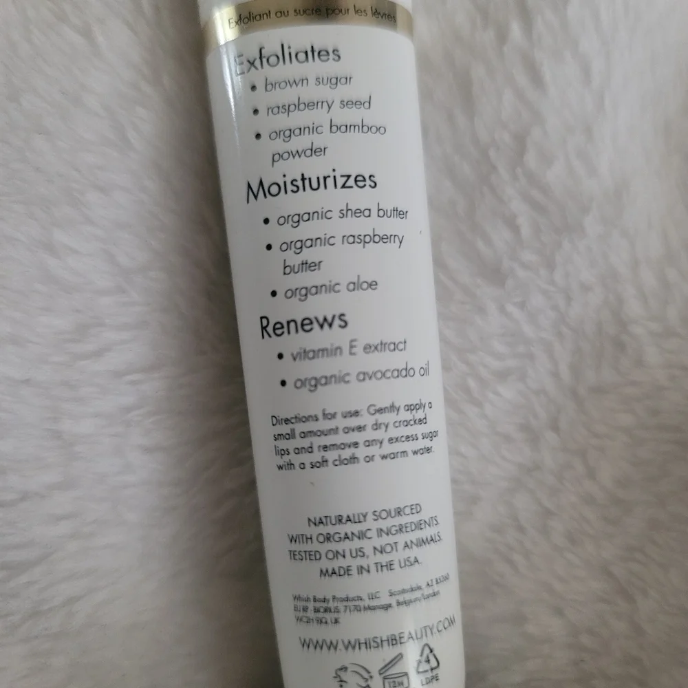 Whish vanilla bean lip scrubb‎ softens smooths new